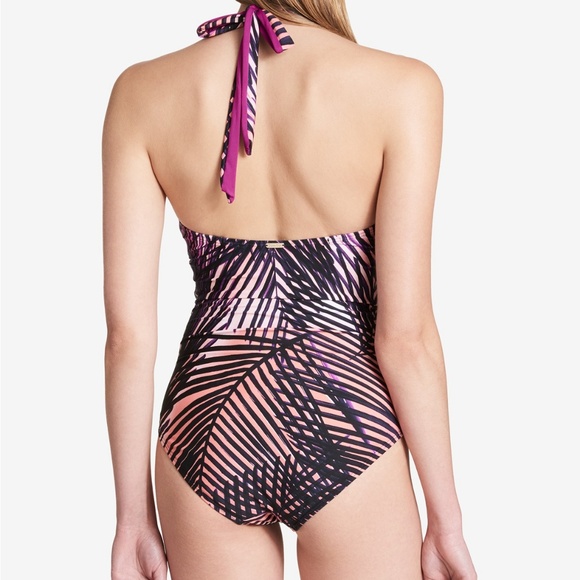 Calvin Klein Sunset Palm Twist Convertible 1 Piece - Picture 2 of 3
